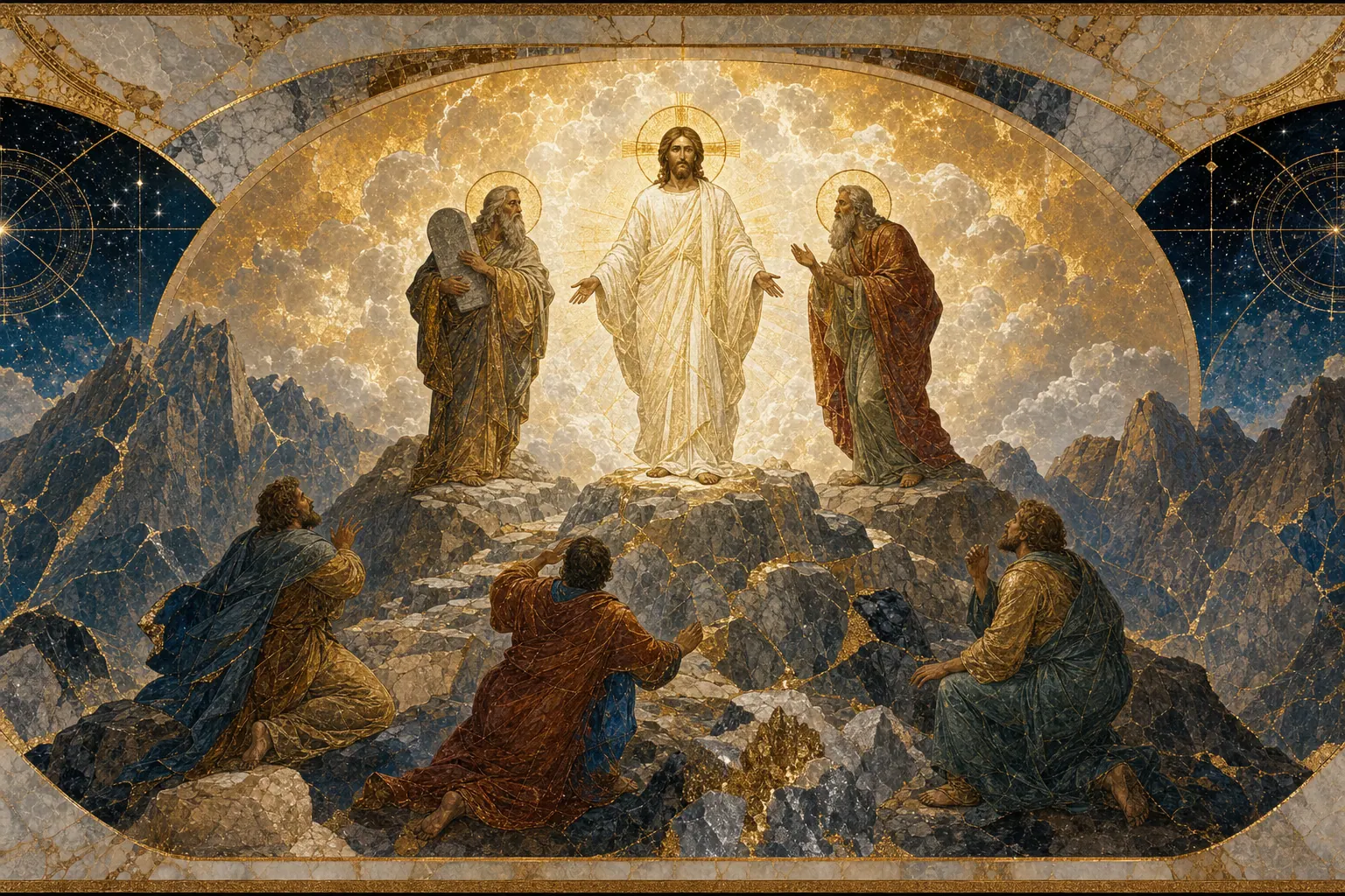 Interpretação artística da Transfiguração de Jesus Cristo